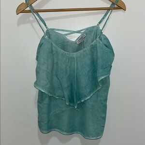 American Eagle Blue Draped Tank Top